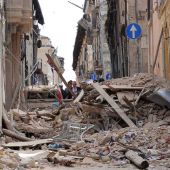 Devastación tras el terremoto en L'Aquila