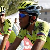 Alberto Contador, a su paso por meta en la etapa de la Vuelta a España