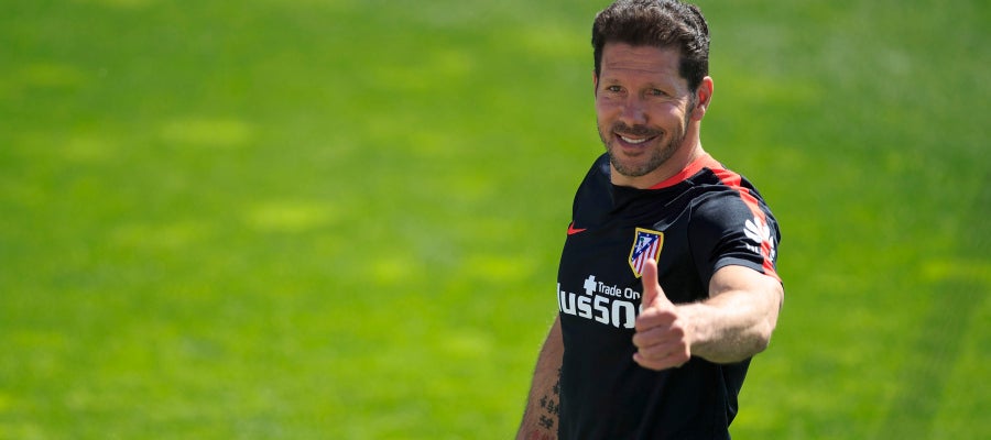 Diego Pablo Simeone en un entrenamiento del Atlético de Madrid Diego Pablo Simeone en un entrenamiento del Atlético de Madrid