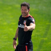 Diego Pablo Simeone en un entrenamiento del Atlético de Madrid