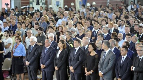 Funeral en Italia por las v&iacute;ctima del terremoto