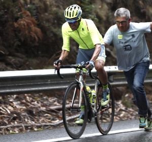 Alberto Contador, en un momento de la carrera. Alberto Contador, en un momento de la carrera.