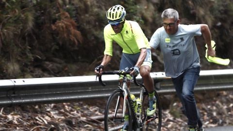 Alberto Contador, en un momento de la carrera.