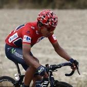 Nairo Quintana, de rojo en la Vuelta Nairo Quintana, de rojo en la Vuelta