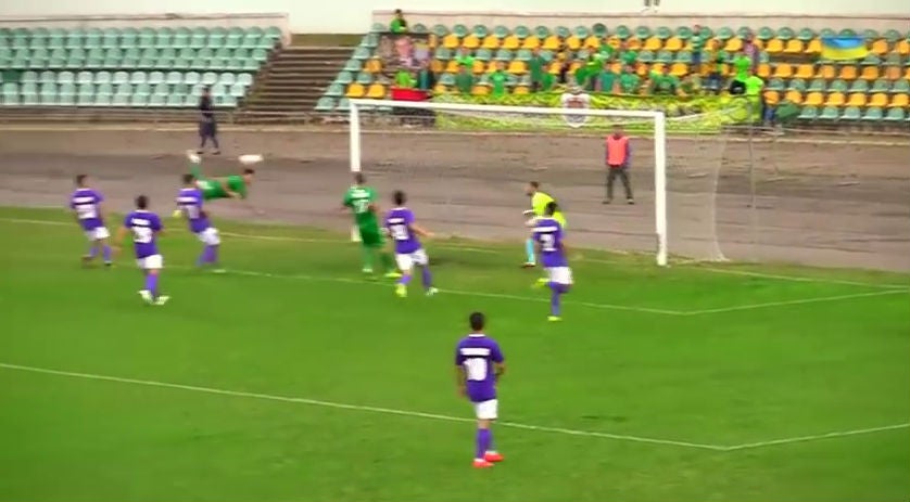 Golazo espectacular de escorpión en la Segunda división de Ucrania Golazo espectacular de escorpión en la Segunda división de Ucrania