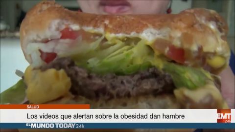 Informativo El Mundo Today 24H: Seg&uacute;n la Organizaci&oacute;n Mundial de la Salud mostrar hamburguesas suculentas y gente comiendo en los v&iacute;deos que fomentan la dieta sana es contraproducente. 