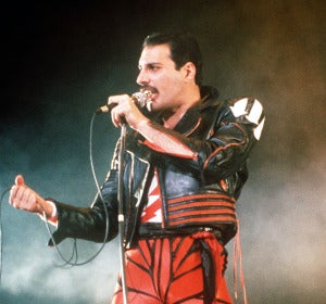 Freddie Mercury, en un concierto en Sidney. Freddie Mercury, en un concierto en Sidney.