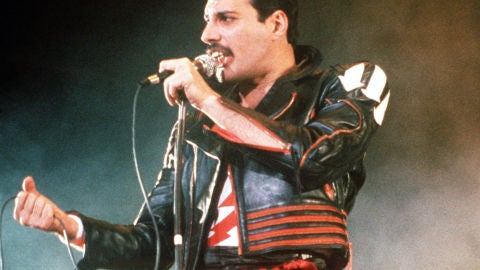 Freddie Mercury, en un concierto en Sidney.