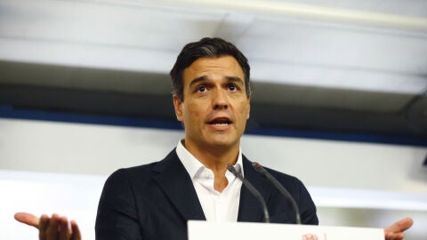 Pedro S&aacute;nchez durante la rueda de prensa 