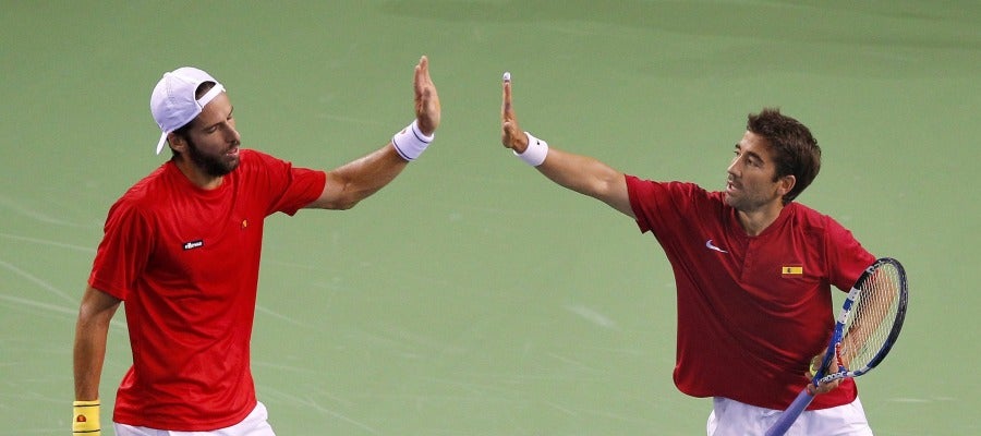 Feliciano López y Marc López en el US Open Feliciano López y Marc López en el US Open
