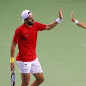 Feliciano López y Marc López en el US Open