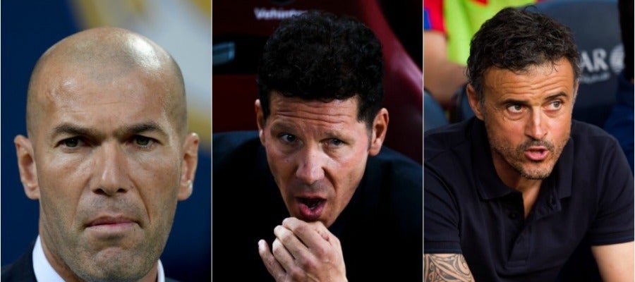 Zidane, Simeone y Luis Enrique Zidane, Simeone y Luis Enrique