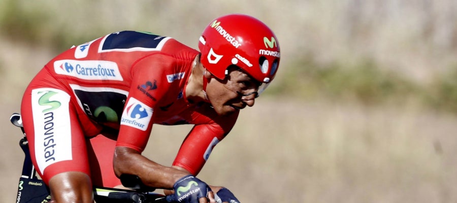 Quintana, con el maillot rojo Quintana, con el maillot rojo