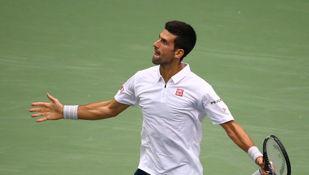 Novak Djokovic celebra una victoria en el US Open