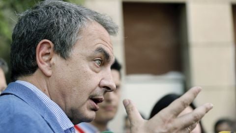 Jose Luis Rodr&iacute;guez Zapatero ante los periodistas