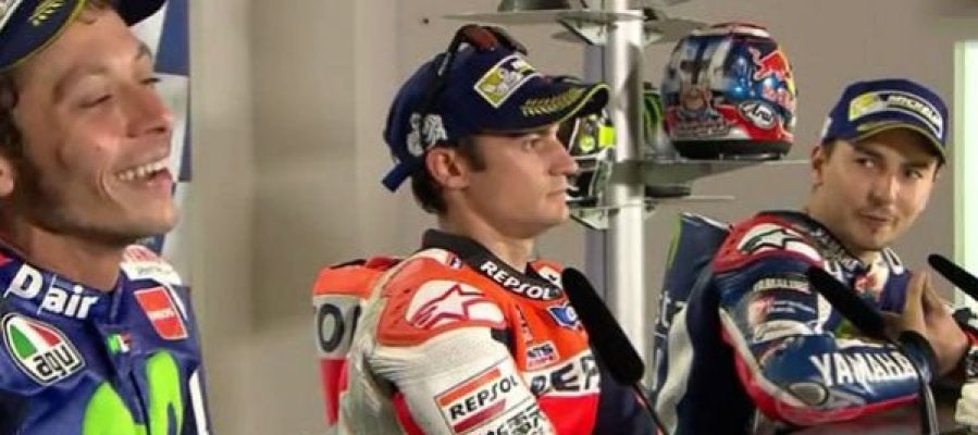 Bronca en rueda de prensa entre Lorenzo y Rossi Bronca en rueda de prensa entre Lorenzo y Rossi