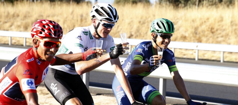 Quintana, Froome y Chaves, en la Vuelta Quintana, Froome y Chaves, en la Vuelta