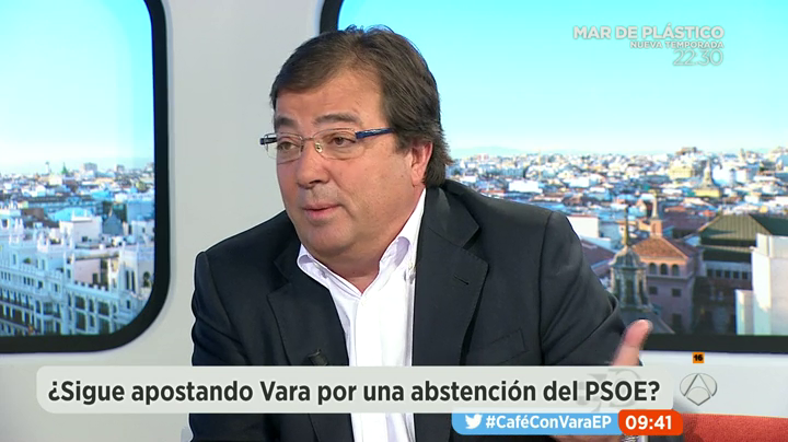 Fernández Vara pide un Comité Federal del PSOE: "Voy a ser siempre leal al líder, pero la lealtad no es tocar las palmas" Fernández Vara pide un Comité Federal del PSOE: "Voy a ser siempre leal al líder, pero la lealtad no es tocar las palmas"