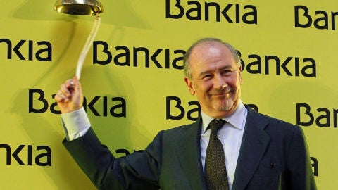 Rodrigo Rato en la salida a bolsa de Bankia