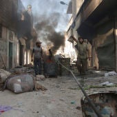 Imágenes de archivo de Alepo tras un bombardeo