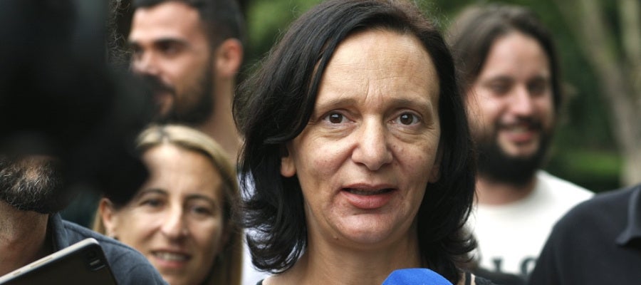 Carolina Bescansa hace declaraciones a los periodistas Carolina Bescansa hace declaraciones a los periodistas