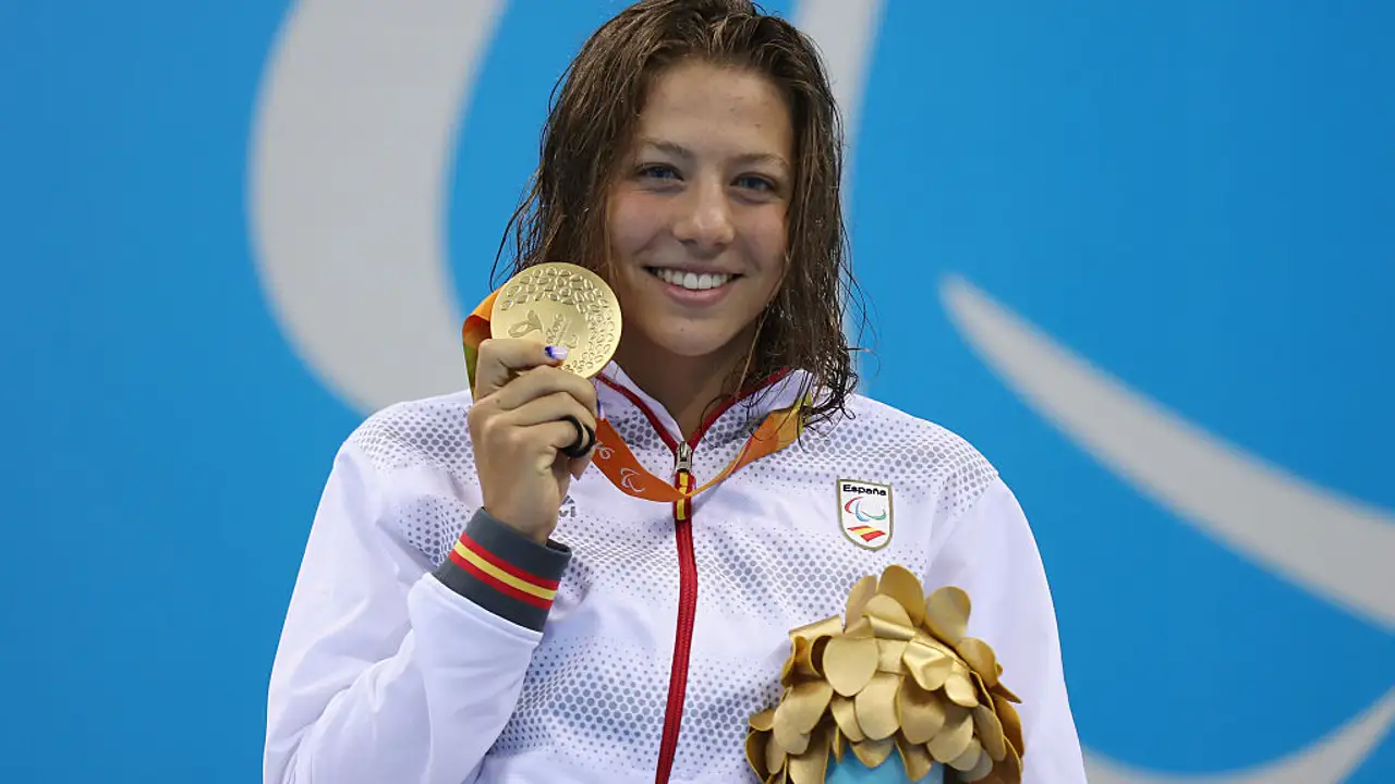 Nuria Marqués Soto tras ganar su medalla de oro Nuria Marqués Soto tras ganar su medalla de oro