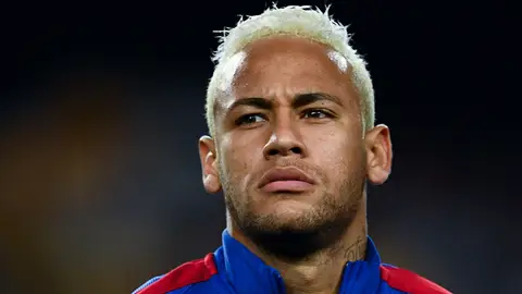 Neymar Jr en el partido contra el Celtic Neymar Jr en el partido contra el Celtic