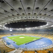 Panorámica del Olímpico de Kiev. Panorámica del Olímpico de Kiev.