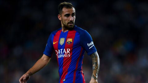 Paco Alc&aacute;cer, en su debut en liga con el FC Barcelona