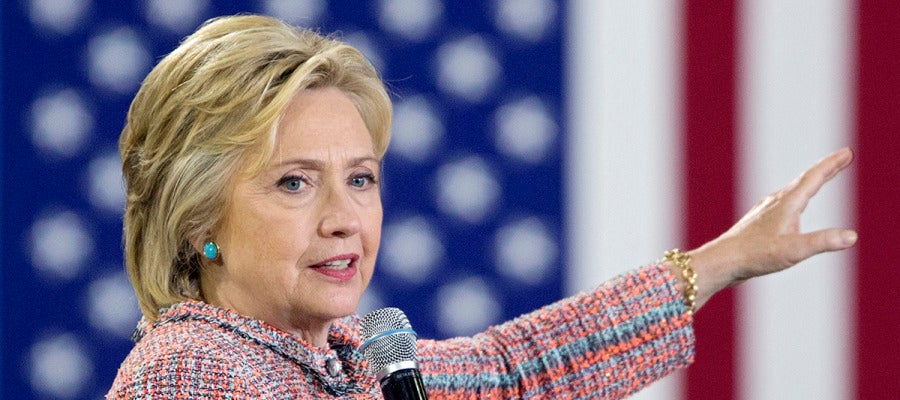 Hillary Clinton en un acto de campaña Hillary Clinton en un acto de campaña