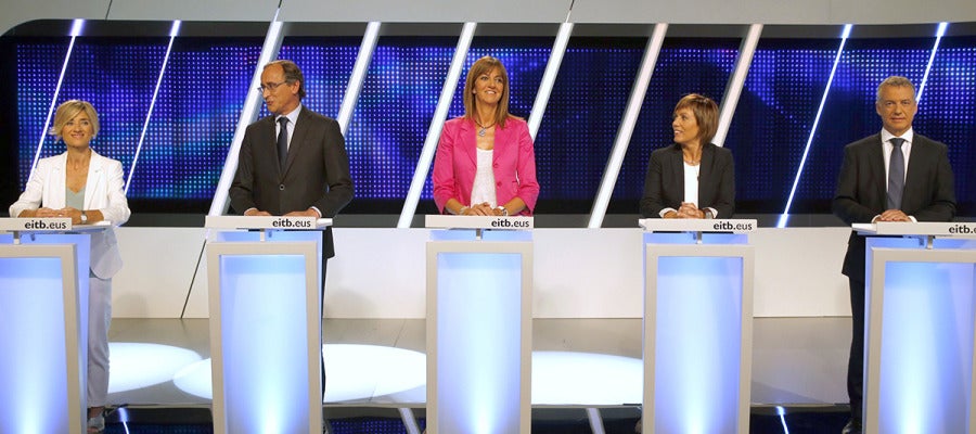 Candidatos a las elecciones vascas durante un debate electoral Candidatos a las elecciones vascas durante un debate electoral