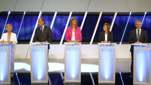 Candidatos a las elecciones vascas durante un debate electoral