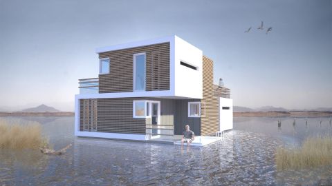 Imagen del prototipo de casa divisible dise&ntilde;ada por el estudio holand&eacute;s OBA.