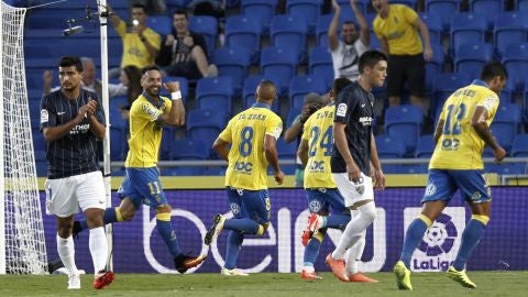 Momo celebra el gol de la victoria frente al M&aacute;laga
