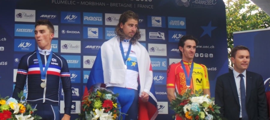 Peter Sagan, Julien Alaphilippe y Dani Moreno, el podio del campeonato de Europa Peter Sagan, Julien Alaphilippe y Dani Moreno, el podio del campeonato de Europa