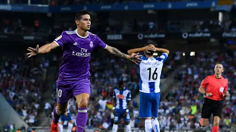 James abrió el marcador a favor del Real Madrid ante el Espanyol James abrió el marcador a favor del Real Madrid ante el Espanyol