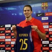 Koponen, jugador del F.C Barcelona Lassa