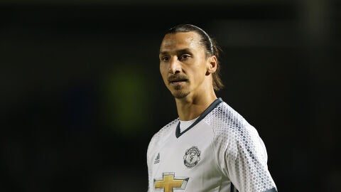 Ibrahimovic, durante un partido con el United
