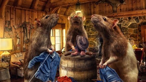 Ratas con ropa
