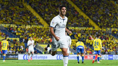 Marco Asensio celebra su gol contra Las Palmas Marco Asensio celebra su gol contra Las Palmas