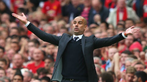 Guardiola, en un partido con el City