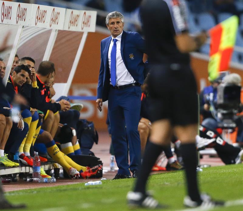 Quique Setién: "Partidos como éste refuerzan la moral del equipo" Quique Setién: "Partidos como éste refuerzan la moral del equipo"