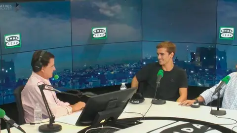Antoine Griezmann en El Transistor con José Ramón de la Morena Antoine Griezmann en El Transistor con José Ramón de la Morena