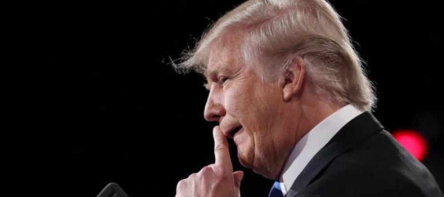 Donald Trump, durante el debate electoral Donald Trump, durante el debate electoral