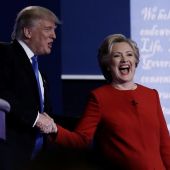 Donald Trump y Hillary Clinton, en el debate presidencial