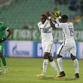 Matuidi celebra junto a Aurier su gol contra el Ludogorets Matuidi celebra junto a Aurier su gol contra el Ludogorets