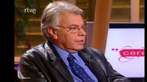 Frame de la intervenci&oacute;n de Felipe Gonz&aacute;lez en el programa Las Cerezas de Julia Otero en TVE