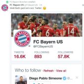 El Bayern contesta a la sugerencia para seguir a Simeone en Twitter