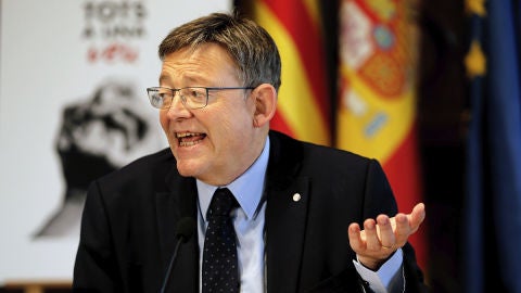 Ximo Puig en un encuentro con periodistas