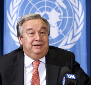El portugués Antonio Guterres en una imagen de archivo El portugués Antonio Guterres en una imagen de archivo